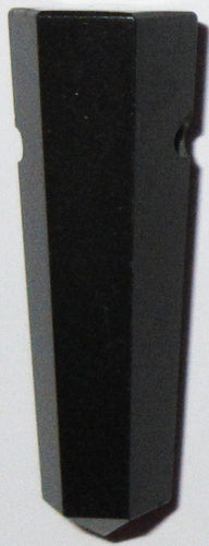 Basalt Stab gebohrt 1 ca. 1,5 cm breit x 4,4 cm hoch x 1,3 cm dick (13,8 gr.)