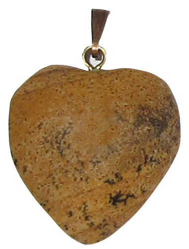 Kalahari Picture Stone Anhaenger Herz 3 ca. 2,0 cm breit x 2,3 cm hoch x 0,8 cm dick (4,1 gr.)