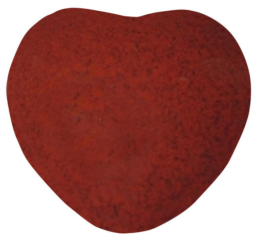 Jaspis rot Herz klein gebohrt 2 ca. 2,5 cm breit x 2,4 cm hoch x 1,2 cm dick (10,3 gr.)