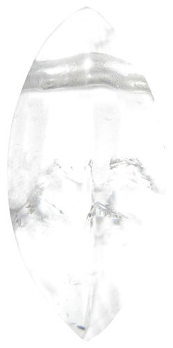 Bergkristall Navette gebohrt 1 ca. 1,4 cm breit x 2,9 cm hoch x 1,2 cm dick (6,4 gr.)