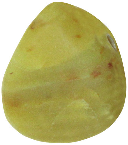 Opal olivgrün gebohrt TS 1 ca. 2,0 cm breit x 2,5 cm hoch x 1,2 cm dick (6,0 gr.)