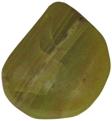 Opal olivgrün gebohrt TS 2 ca. 2,4 cm breit x 2,7 cm hoch x 1,3 cm dick (7,4 gr.)