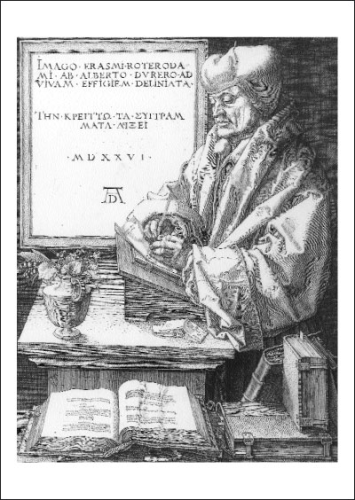 Kunstpostkarte "Erasmus von Rotterdam"