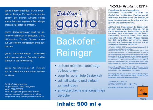 gastro Backofenreiniger, 3 x 500 ml