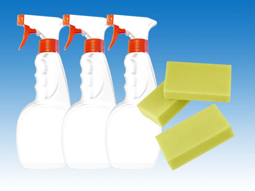 Schilling´s Zubehörset 3 Leer-Sprüher, 3 Schwämme