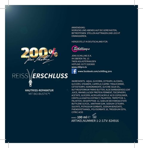 200% Reißverschluss Narbencreme 100ml