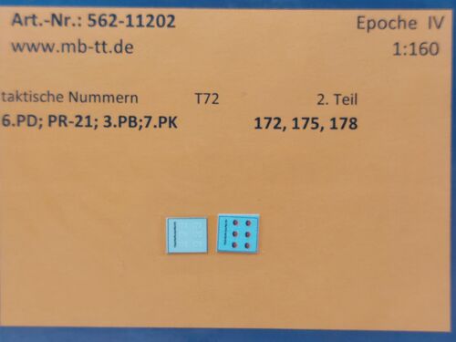 Fahrzeugdecal, NVA, gep. Kettenf. T 72, 7.PK, Teil 2, UV-Technik, Ep.IV, N