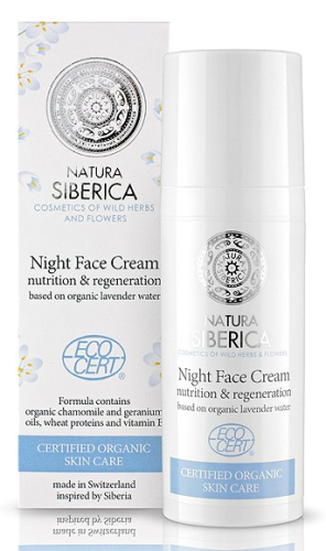 Crema facial de noche, Nutrición y Regeneración
