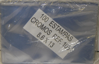 FUNDAS GLASPAC CROMOS Y ESTAMPAS  100 UNIDADES 8.60 X 13