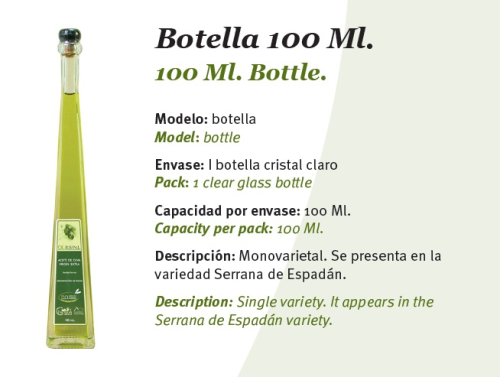Caja de 12 Botellas cristal 100 ml / Box of 12 Bottles of crystal 100 ml of design