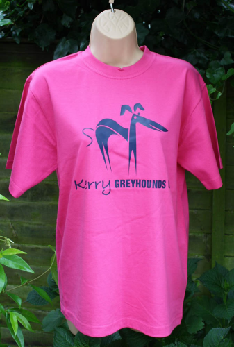 Round Neck T-Shirt - Hot Pink X Large