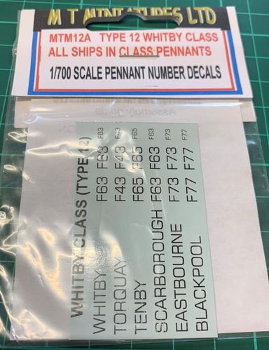 1/700th Scale Decal set for Type 12 Whitby Class Frigates