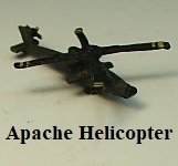 Apache Helicopter (Pack of 10)