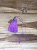 Large Purple Tassel with Metal Top and 2 Threads from the top