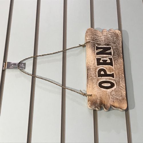 Open Closed Sign Plaque Garden Shed