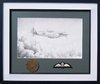 Spitfire Pencil Drawing and Genuine Spitfire Airspeed Indicator Dial
