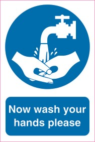 Now wash your hands 200mm x 300mm