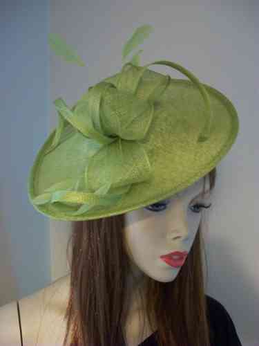 Lime Green Saucer Hat