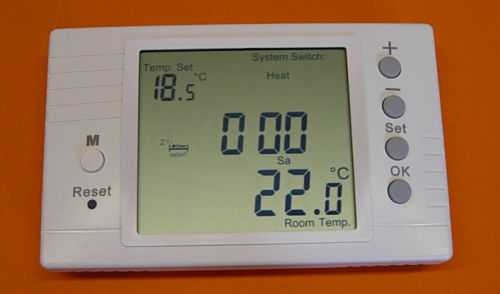LARGE LCD PROGRAMMABLE ROOM THERMOSTAT 240v