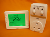 Celect Wireless RF 433MHz Large Screen VF Room Thermostat with Plug In Receiver