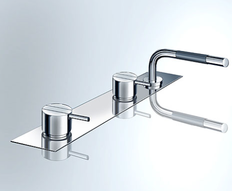 Vola BK3 one-handle mixer for bath filling