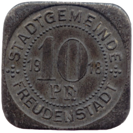 Freudenstadt (Württemberg), Stadtgemeinde: 10 Pf 1918. F. 138.6