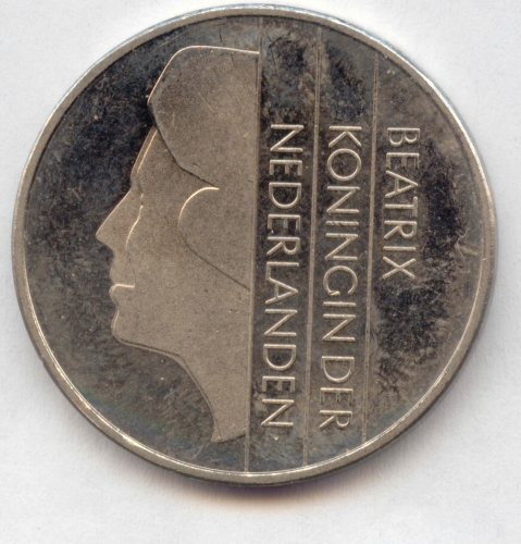 Beatrix, seit 1980: 2½ Gulden 1989. KM 206