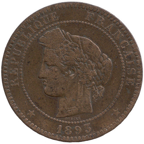 Napoleon III., 1852-1870: 10 Centimes 1893 A
