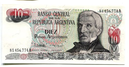 Argentinien: P-313: 10 Pesos Argentinos (1983-84)