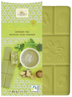 Teeschokolade Matcha Yuzu Ingwer