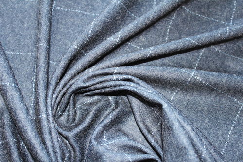 Wollstoff 6,50€/m² waschbare Wollmischung dunkelblau CM17