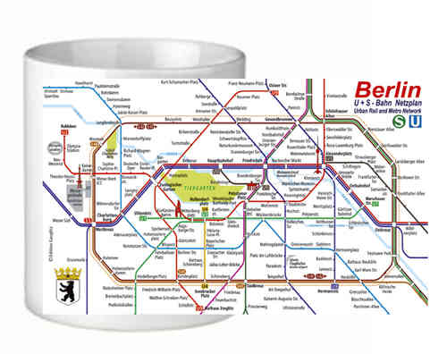 Tasse à Café "Berlin Railway Map"