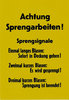 Tarjeta postal "Achtung Sprengarbeiten"