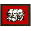 Wood panel "Marx-Engels-Lenin"