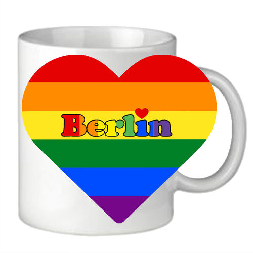 Tasse à Café "Arc-en-ciel cœur de Berlin"