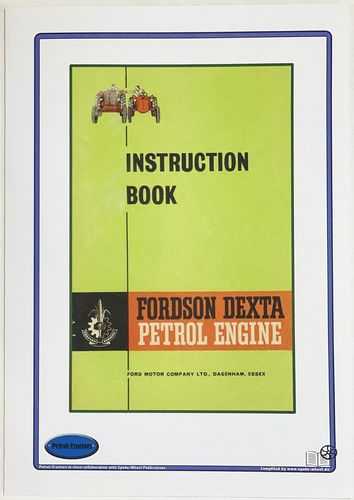 Bedienungsanleitung Fordson Petrol Dexta (englisch)
