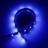 Bande 15 LED bleu 30 cm étanche