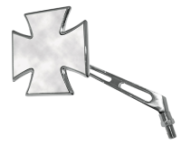 Rétroviseur chromé "Croix de Malte" Côté Droit
