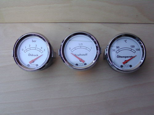 Lot instruments Jauge carburant/Pression et température huile