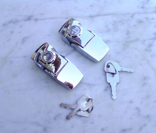 Lot de 2 serrures chromées pour Topcase ou Coffre