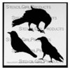 Schablone Three Crows 6"x6"