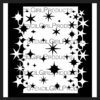 Schablone Stars Stencil with Stars Mask Double Border 6"x6"