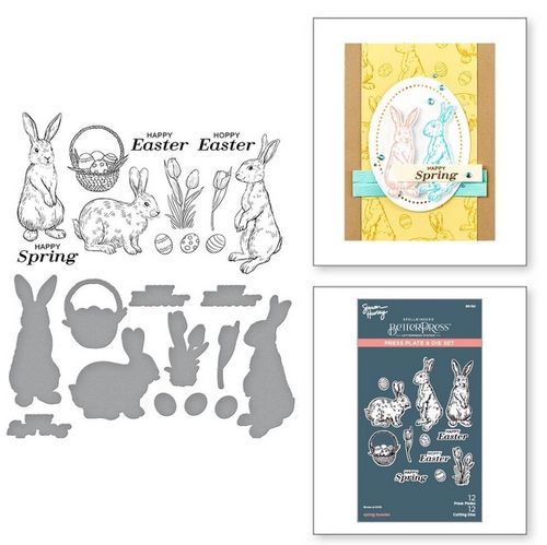 Spring Bunnies Press Plate & Die Set
