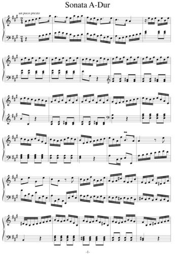 Arnold Matthias Brunckhorst:
Sonata A-Dur für Cembalo