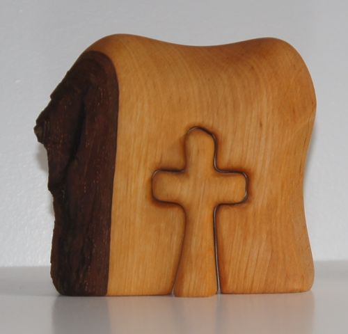 Kreuz im Holz, Größe 10, Erle