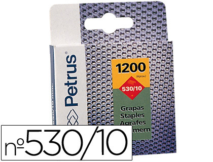 Grapas Petrus 530/10 - caja 1.200 unidades