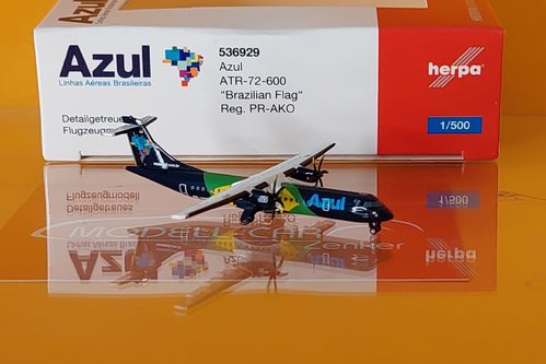Herpa 536929 Azul ATR-72-600 "Brazilian Flag livery" 1:500