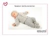 Strickset Ecoton - Newborn Set Brummelchen - Strickjacke-Mütze-Schühchen in Größe 50/56