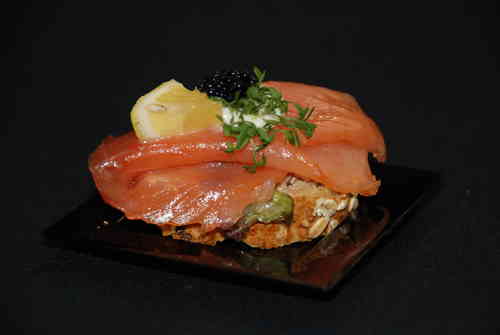 Pralinencanapé mit Lachs