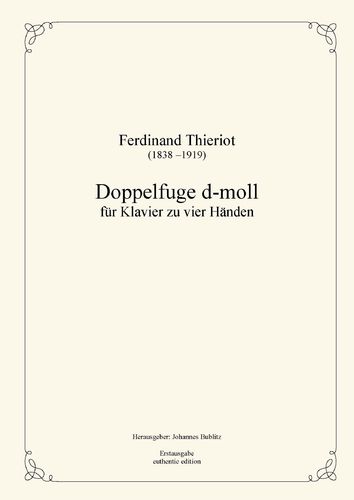 Thieriot, Ferdinand: Double Fugue for Piano four hands (full score)